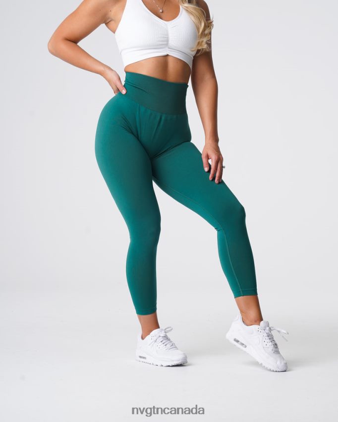 NVGTN Fitness Women Solid Seamless Leggings Emerald HJXFTJ573