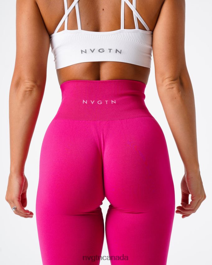 NVGTN Fitness Women Solid Seamless Leggings Magenta HJXFTJ576