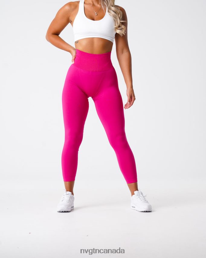 NVGTN Fitness Women Solid Seamless Leggings Magenta HJXFTJ576