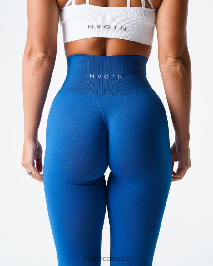 NVGTN Fitness Women Solid Seamless Leggings Midnight Blue HJXFTJ571