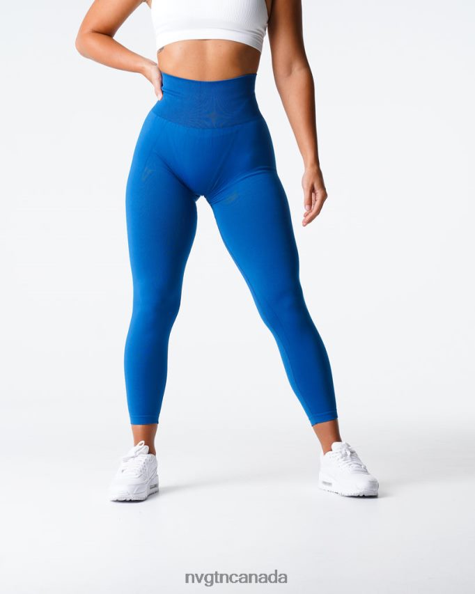 NVGTN Fitness Women Solid Seamless Leggings Midnight Blue HJXFTJ571