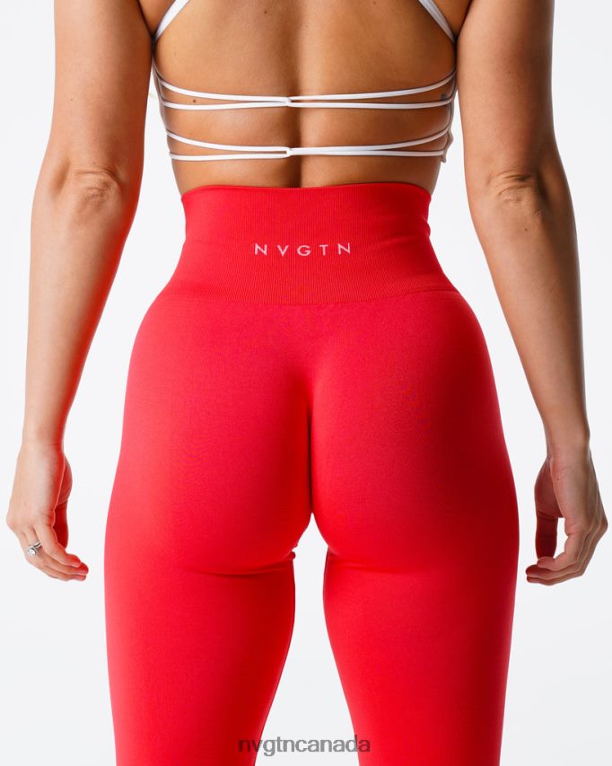 NVGTN Fitness Women Solid Seamless Leggings Scarlet HJXFTJ552