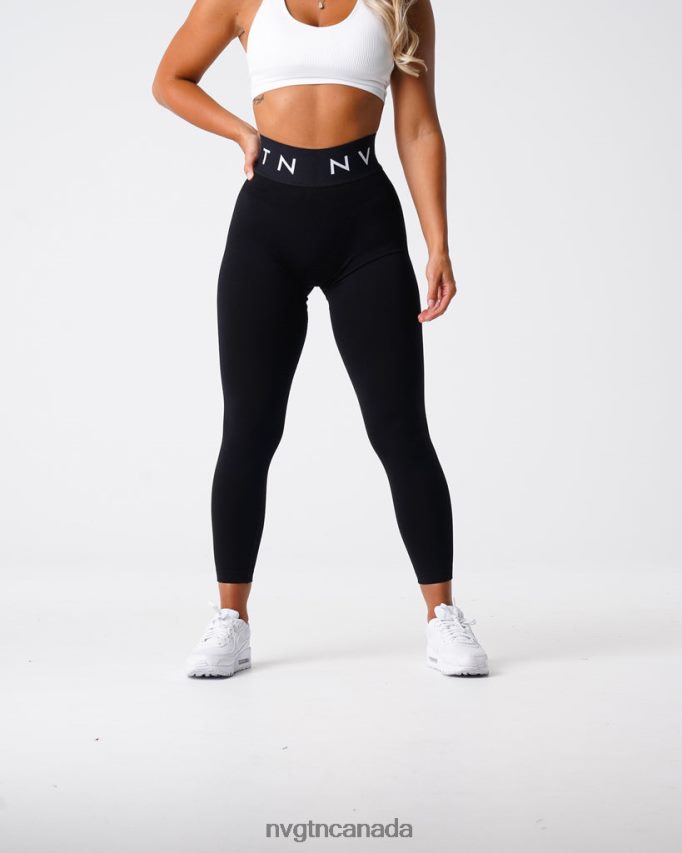 NVGTN Fitness Women Sport Seamless Leggings Black HJXFTJ496