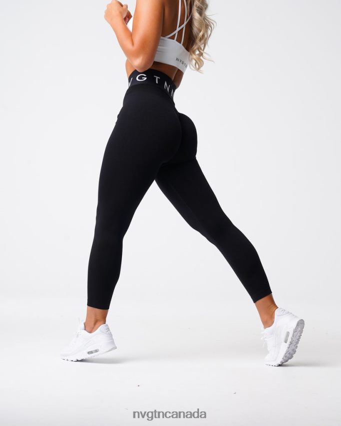 NVGTN Fitness Women Sport Seamless Leggings Black HJXFTJ496