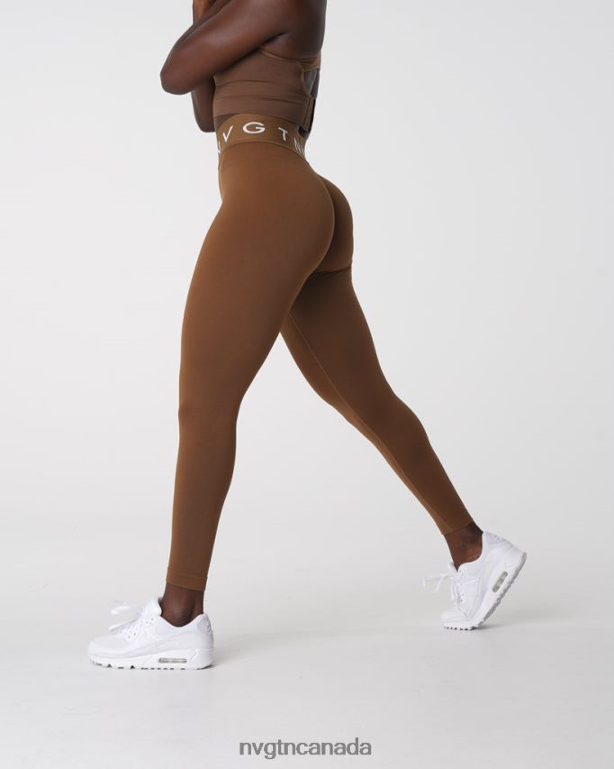 NVGTN Fitness Women Sport Seamless Leggings Mocha HJXFTJ554