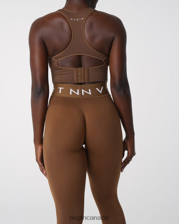 NVGTN Fitness Women Sport Seamless Leggings Mocha HJXFTJ554