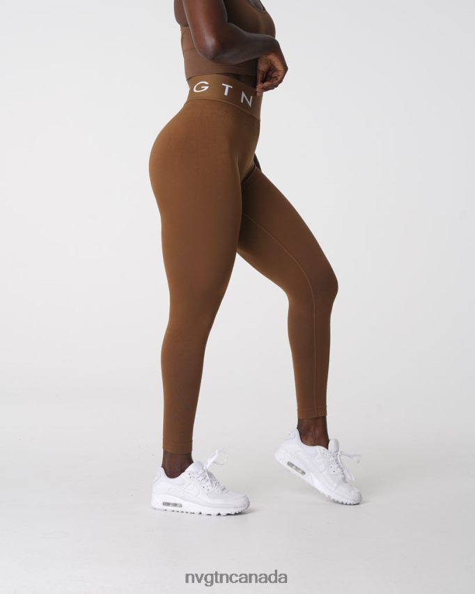 NVGTN Fitness Women Sport Seamless Leggings Mocha HJXFTJ554