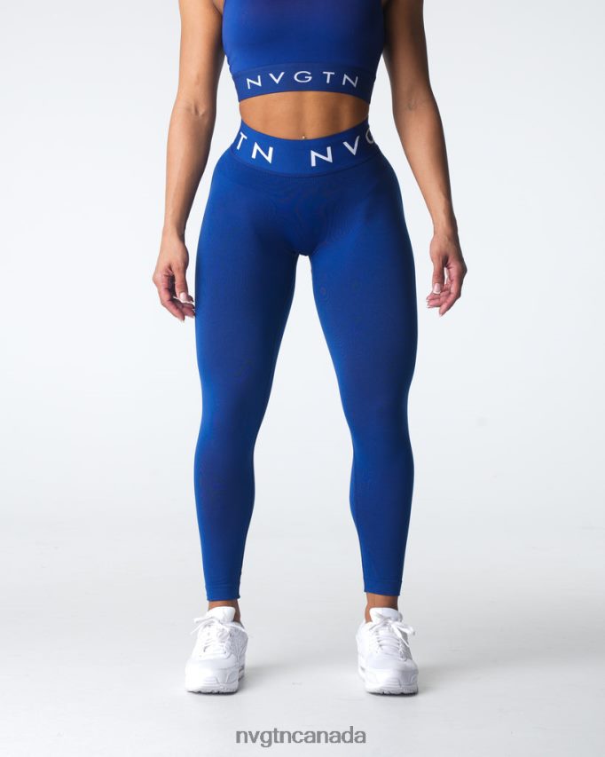 NVGTN Fitness Women Sport Seamless Leggings Navy HJXFTJ502