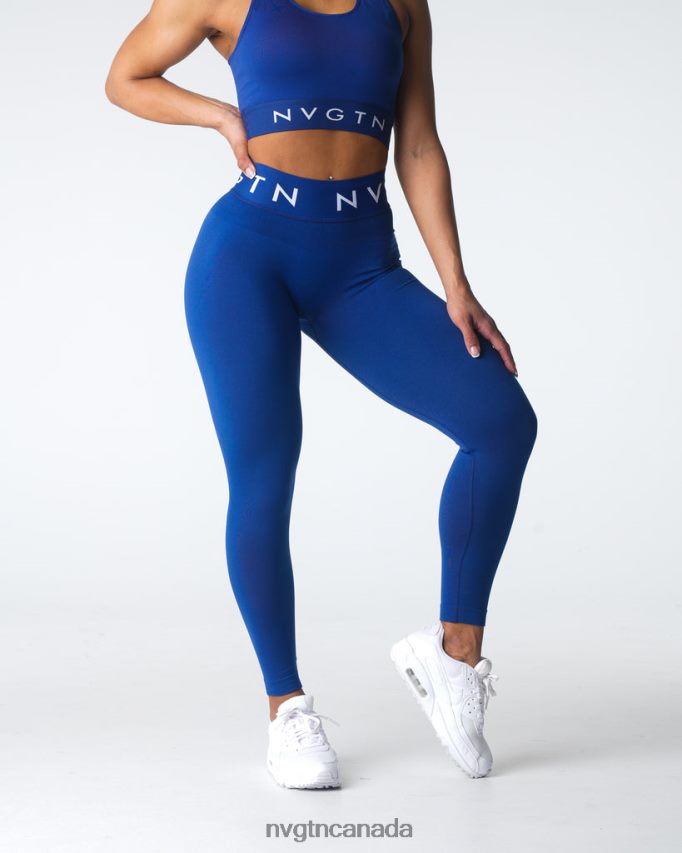 NVGTN Fitness Women Sport Seamless Leggings Navy HJXFTJ502