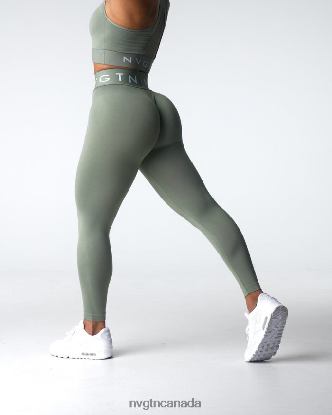 NVGTN Fitness Women Sport Seamless Leggings Sage Green HJXFTJ501