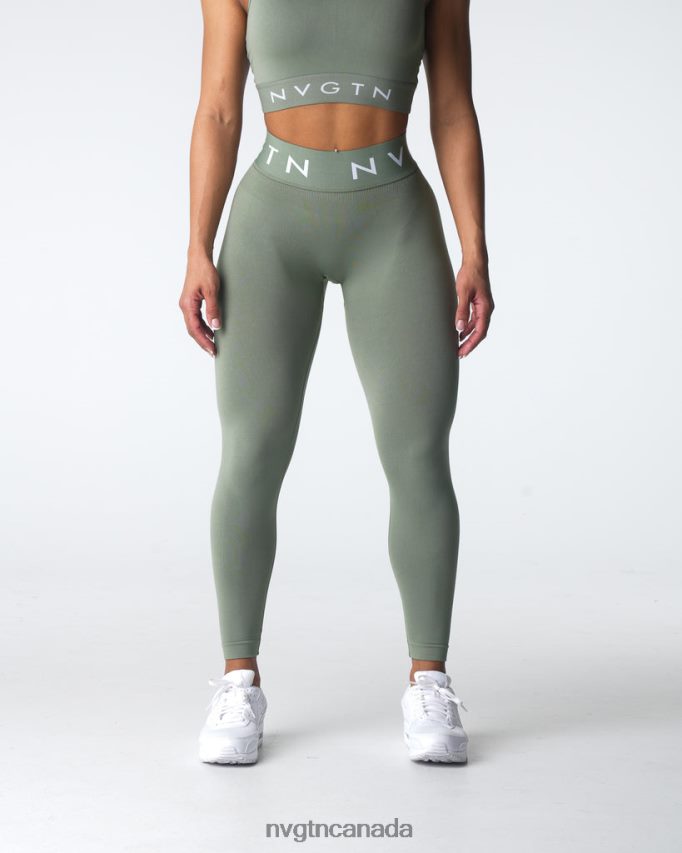 NVGTN Fitness Women Sport Seamless Leggings Sage Green HJXFTJ501
