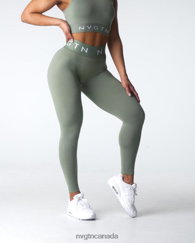 NVGTN Fitness Women Sport Seamless Leggings Sage Green HJXFTJ501