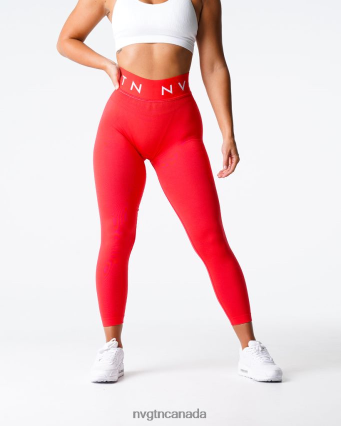 NVGTN Fitness Women Sport Seamless Leggings Scarlet HJXFTJ570