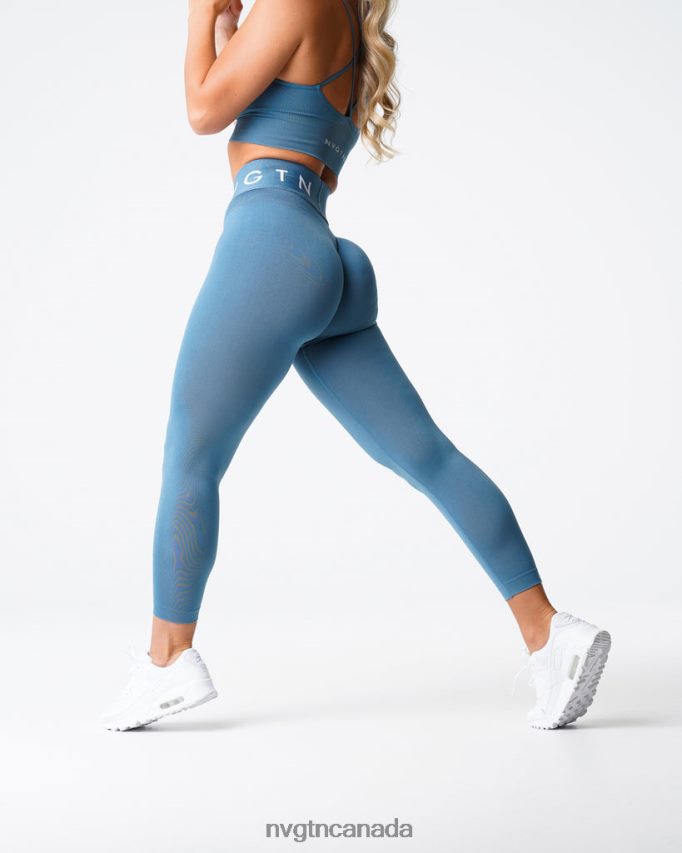 NVGTN Fitness Women Sport Seamless Leggings Stone Blue HJXFTJ498