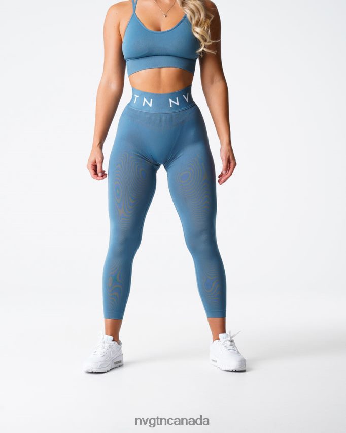 NVGTN Fitness Women Sport Seamless Leggings Stone Blue HJXFTJ498