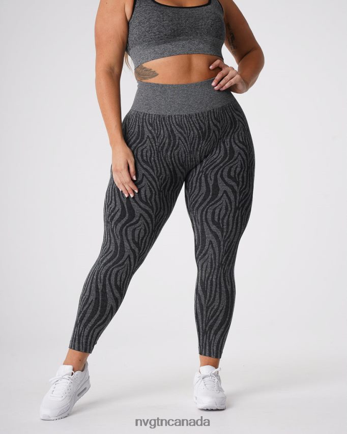 NVGTN Fitness Women Zebra Seamless Leggings Black Speckled HJXFTJ677