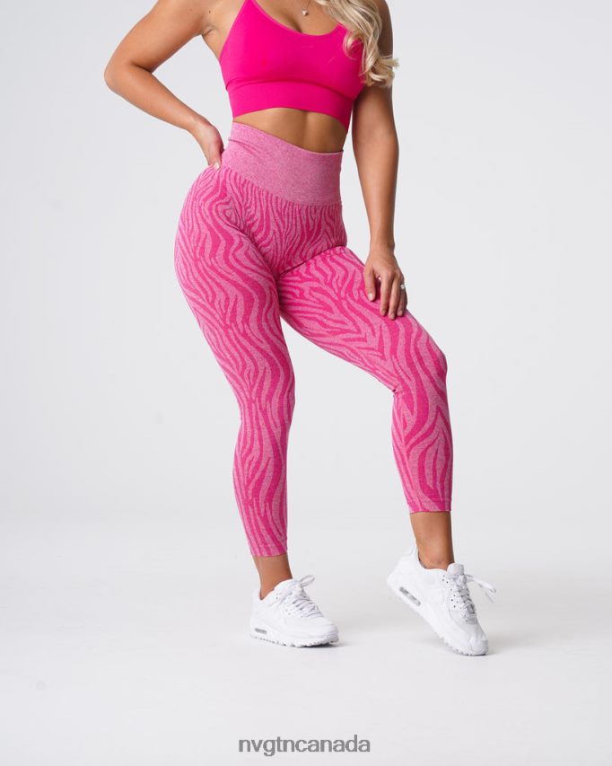 NVGTN Fitness Women Zebra Seamless Leggings Fuchsia HJXFTJ691