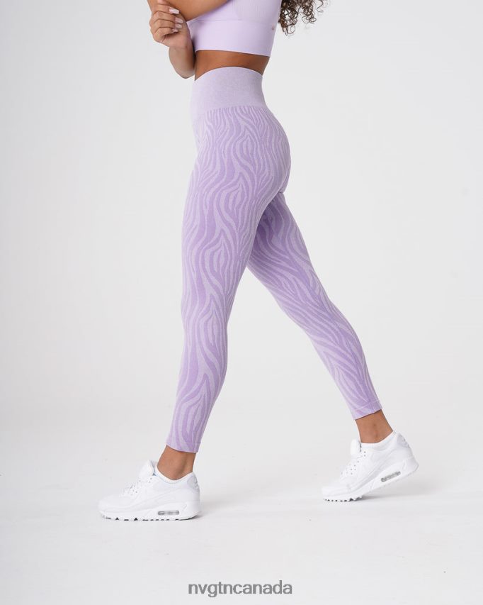 NVGTN Fitness Women Zebra Seamless Leggings Lilac HJXFTJ690