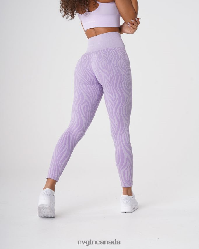 NVGTN Fitness Women Zebra Seamless Leggings Lilac HJXFTJ690