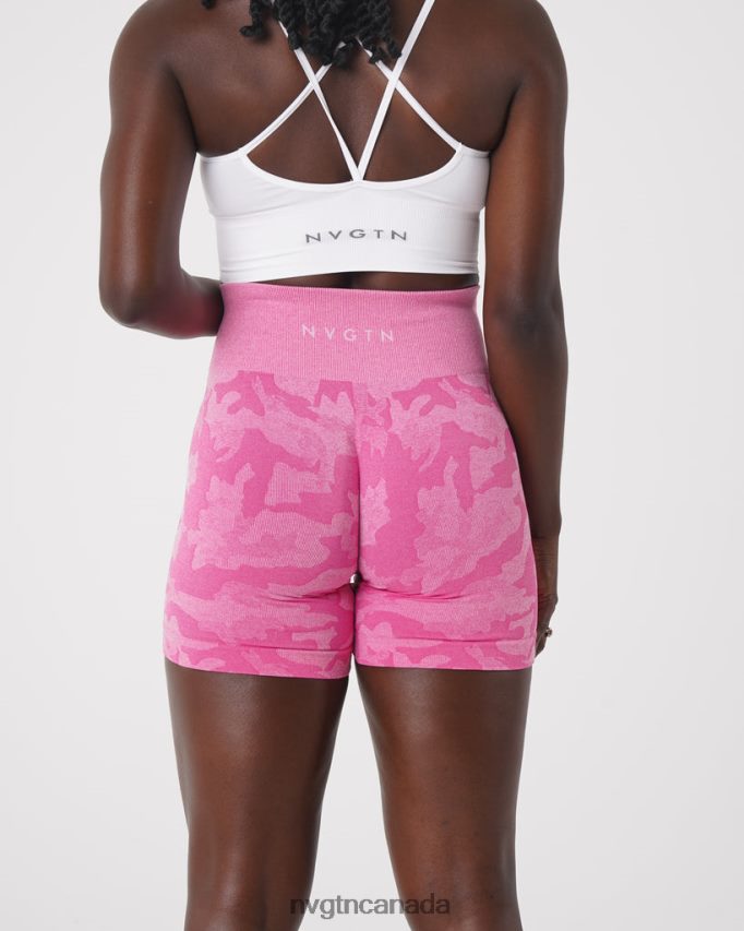 NVGTN Fitness Women Camo Seamless Shorts Bubble Gum Pink HJXFTJ439