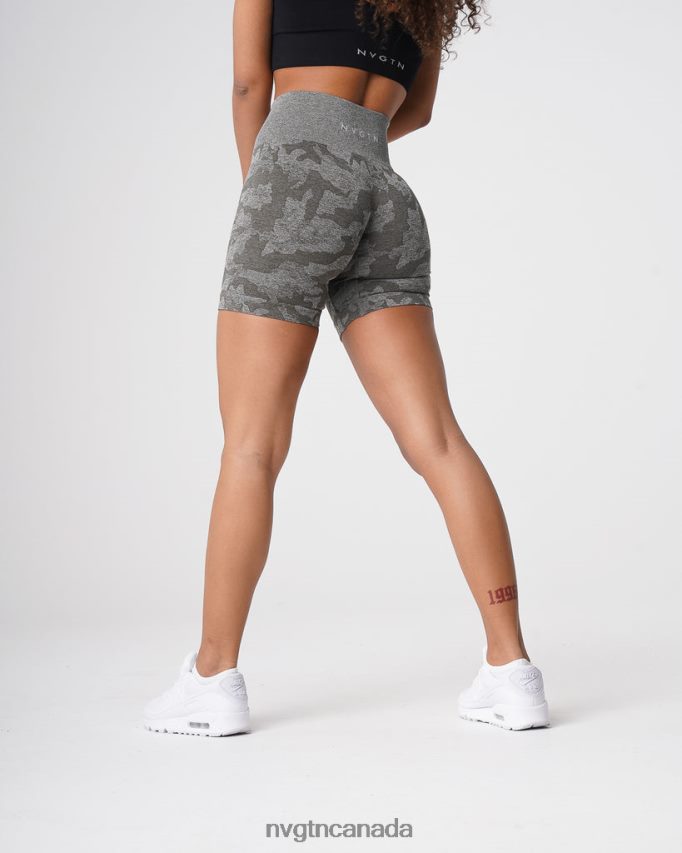 NVGTN Fitness Women Camo Seamless Shorts Khaki Green HJXFTJ440