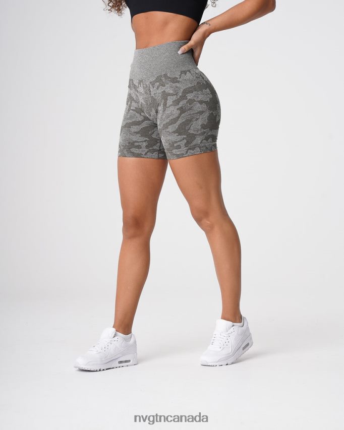 NVGTN Fitness Women Camo Seamless Shorts Khaki Green HJXFTJ440