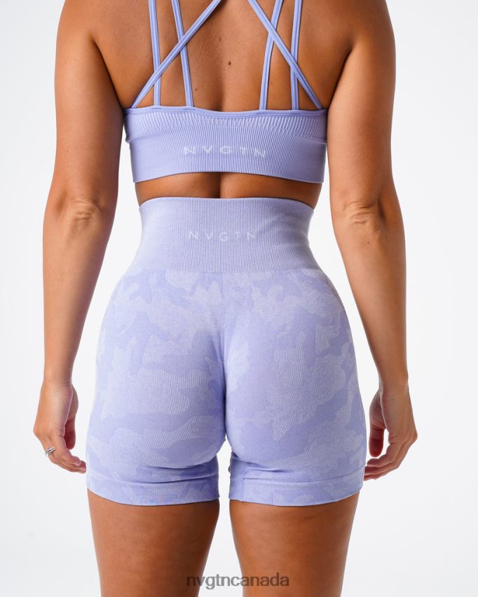 NVGTN Fitness Women Camo Seamless Shorts Periwinkle HJXFTJ445