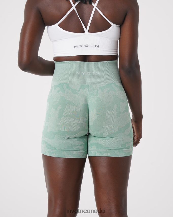 NVGTN Fitness Women Camo Seamless Shorts Sage Green HJXFTJ442