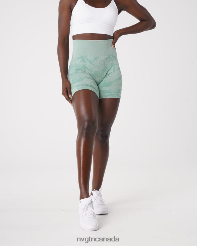 NVGTN Fitness Women Camo Seamless Shorts Sage Green HJXFTJ442