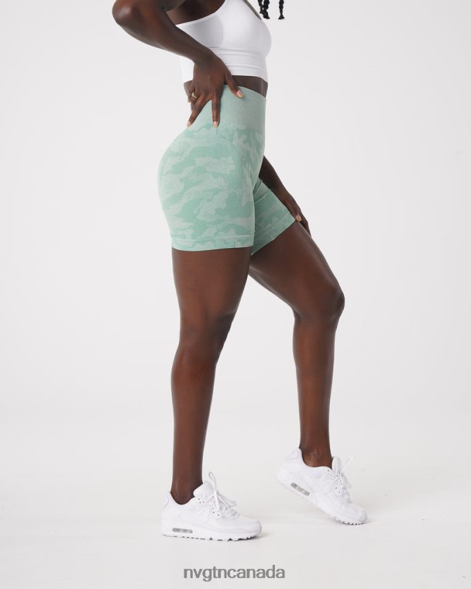 NVGTN Fitness Women Camo Seamless Shorts Sage Green HJXFTJ442