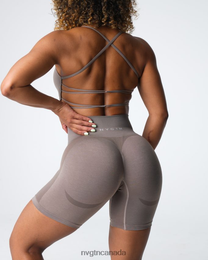 NVGTN Fitness Women Contour 2.0 Seamless Shorts Taupe HJXFTJ320