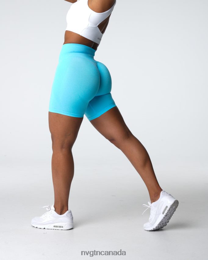 NVGTN Fitness Women Contour Seamless Shorts Aqua HJXFTJ326