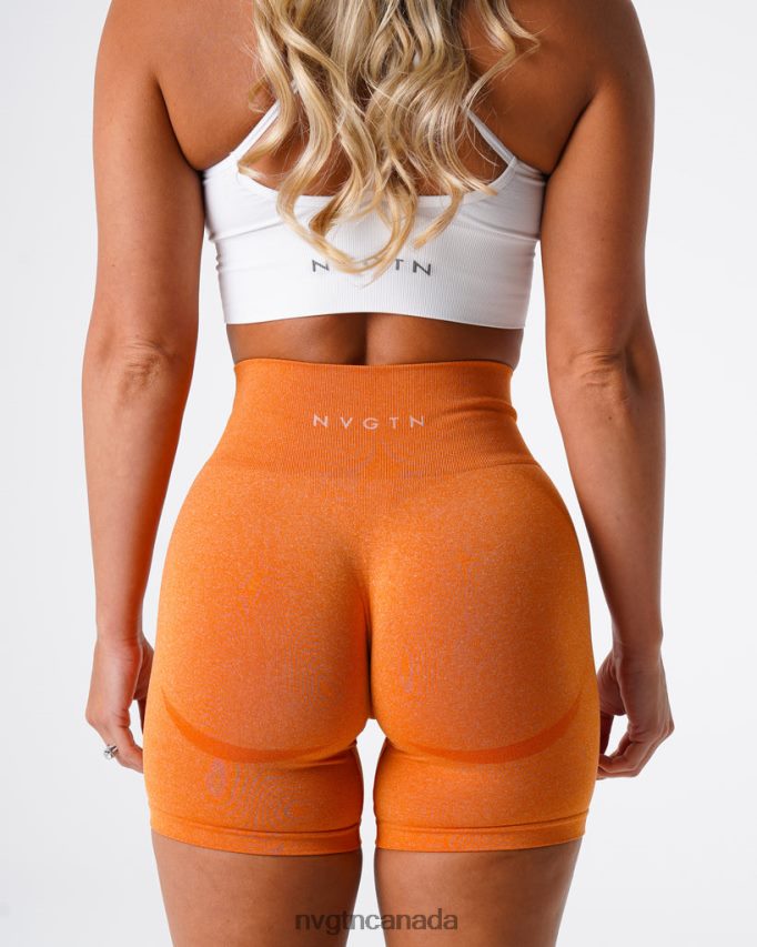 NVGTN Fitness Women Contour Seamless Shorts Burnt Orange HJXFTJ352