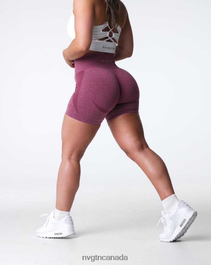 NVGTN Fitness Women Contour Seamless Shorts Maroon HJXFTJ337