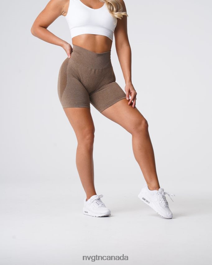 NVGTN Fitness Women Contour Seamless Shorts Mocha HJXFTJ346