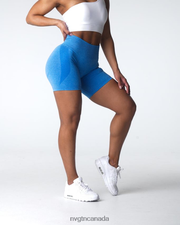 NVGTN Fitness Women Contour Seamless Shorts Ocean Blue HJXFTJ340