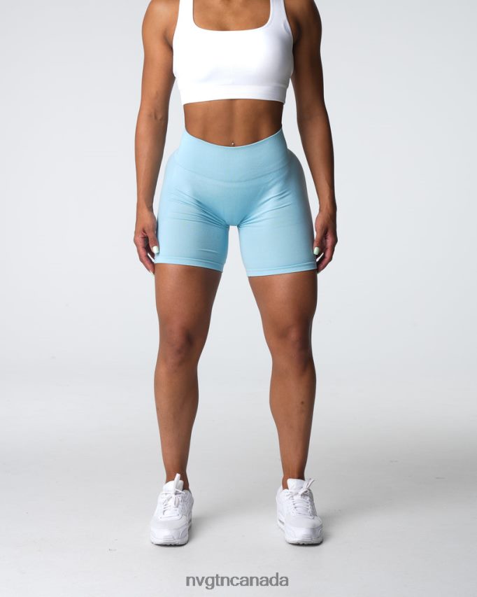 NVGTN Fitness Women Contour Seamless Shorts Pastel Blue HJXFTJ323