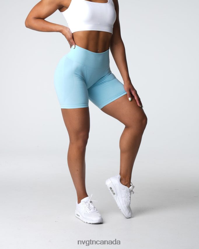 NVGTN Fitness Women Contour Seamless Shorts Pastel Blue HJXFTJ323