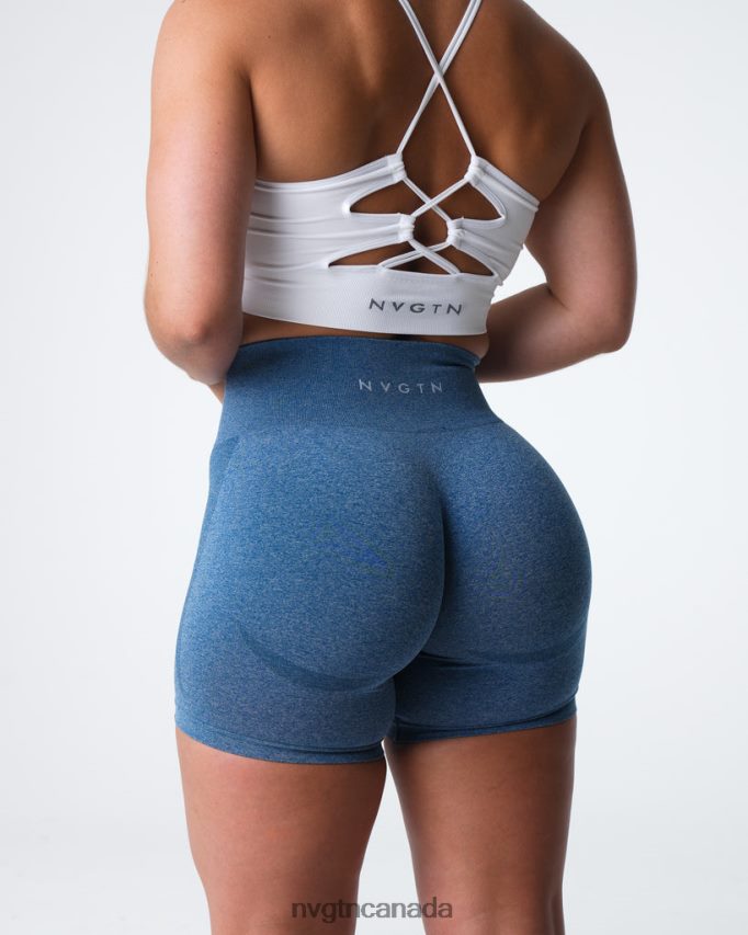 NVGTN Fitness Women Contour Seamless Shorts Slate Blue HJXFTJ328