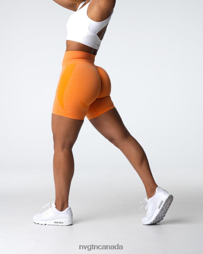 NVGTN Fitness Women Contour Seamless Shorts Sunset Orange HJXFTJ332