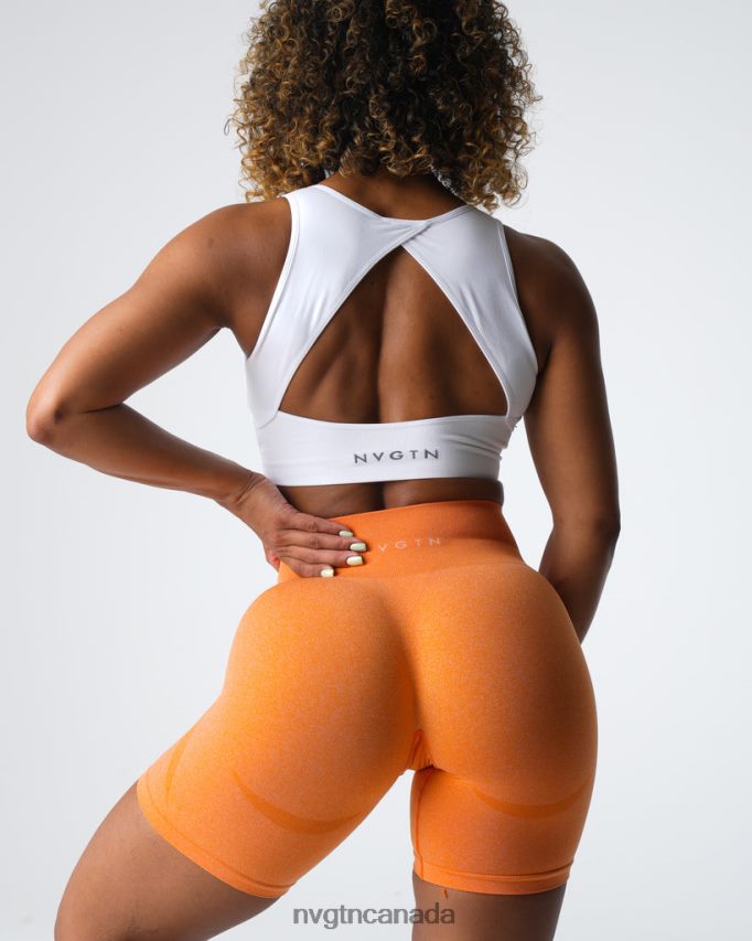 NVGTN Fitness Women Contour Seamless Shorts Sunset Orange HJXFTJ332