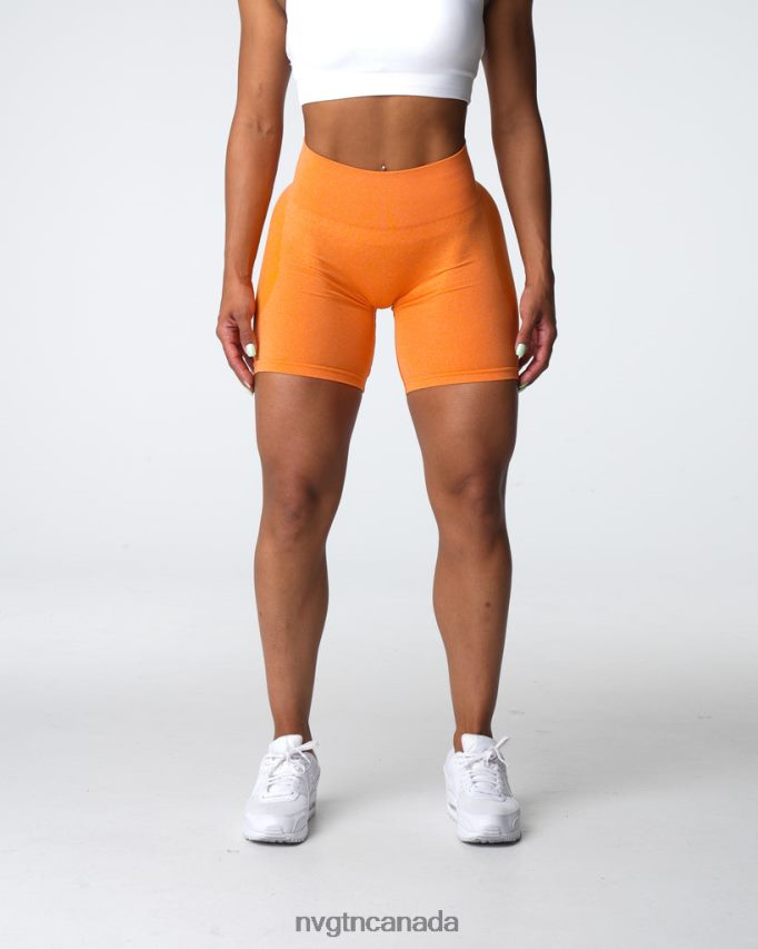 NVGTN Fitness Women Contour Seamless Shorts Sunset Orange HJXFTJ332