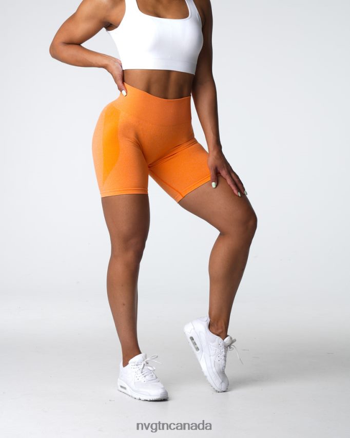NVGTN Fitness Women Contour Seamless Shorts Sunset Orange HJXFTJ332