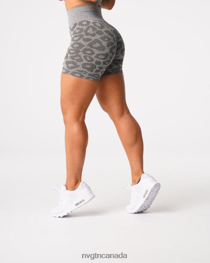 NVGTN Fitness Women Leopard Seamless Shorts Khaki Green HJXFTJ468