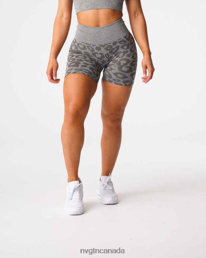 NVGTN Fitness Women Leopard Seamless Shorts Khaki Green HJXFTJ468