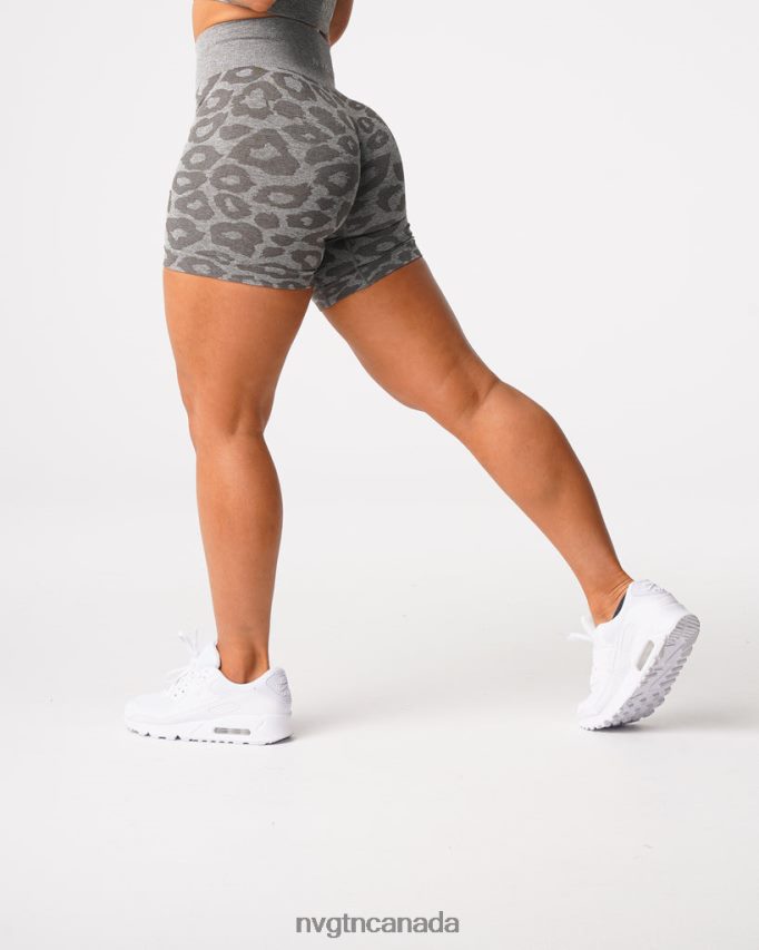 NVGTN Fitness Women Leopard Seamless Shorts Khaki Green HJXFTJ468