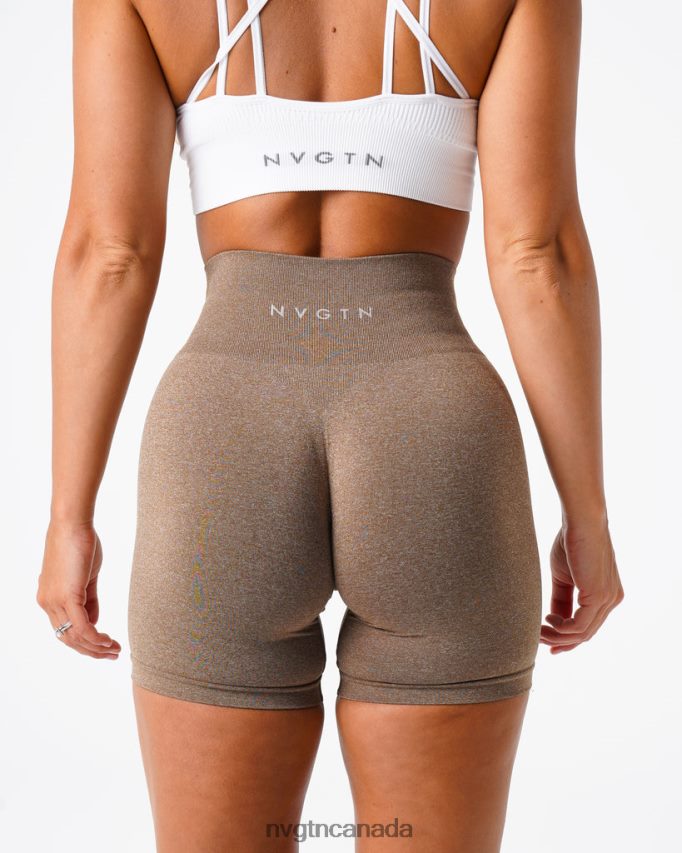 NVGTN Fitness Women Pro Seamless Shorts Mocha HJXFTJ387