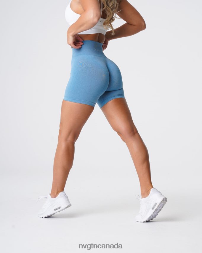 NVGTN Fitness Women Pro Seamless Shorts Sky Blue HJXFTJ366
