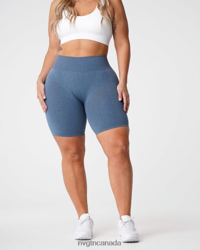 NVGTN Fitness Women Pro Seamless Shorts Slate Blue HJXFTJ371