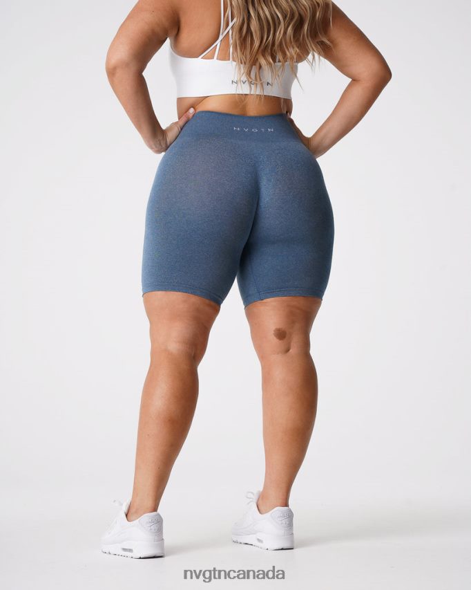 NVGTN Fitness Women Pro Seamless Shorts Slate Blue HJXFTJ371
